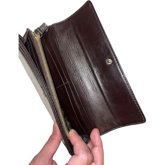 Banana Republic Brown Leather Woven Wallet - Picture 8 of 9